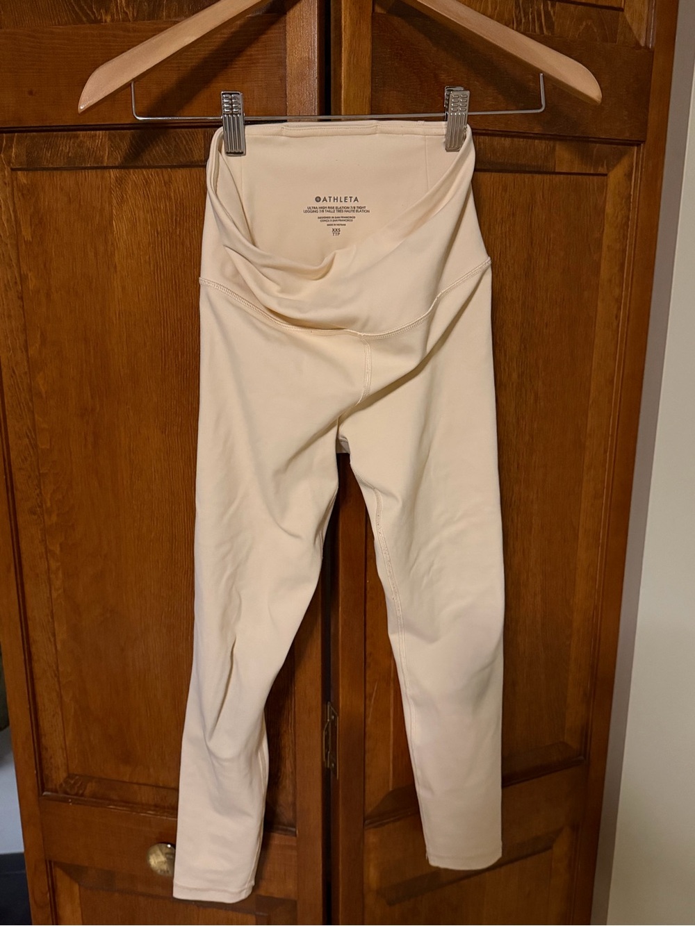 Athleta Girls' Cream High-Rise Leggings